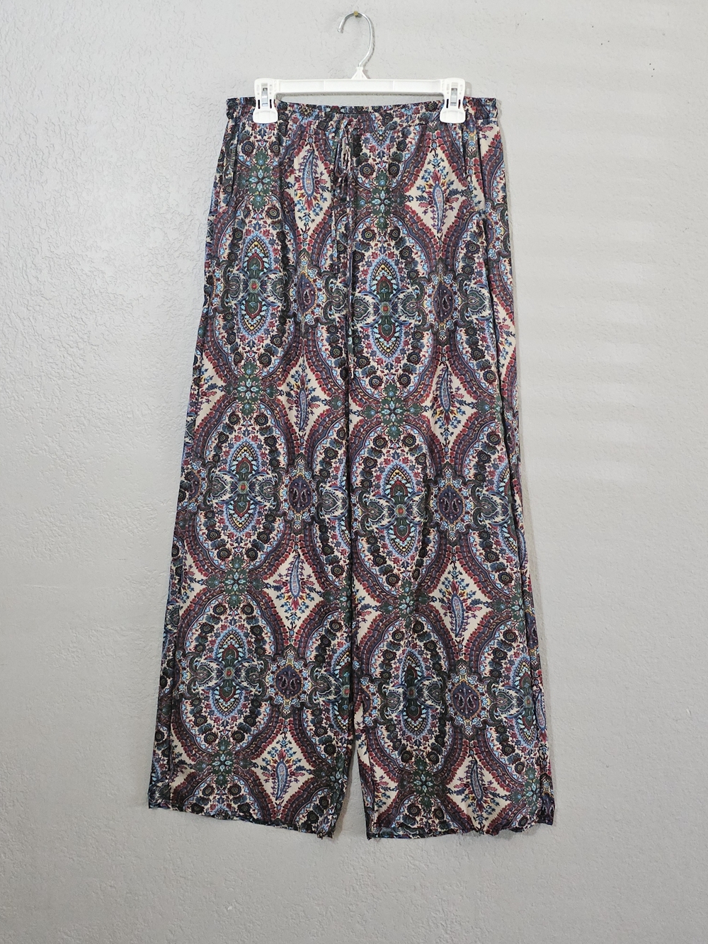 cha cha vente Paisley Wide Leg Pants Multicolor Womens Medium Flowy